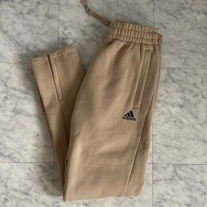 Women’s small Addidas sweats, tan. Worn once.